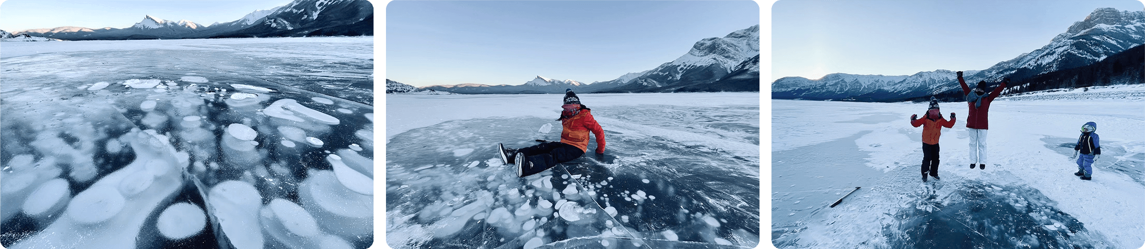 Abraham Lake Bubble Lake in Canada