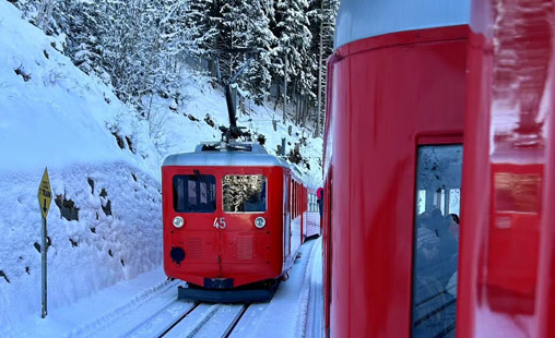 Family ski road trip through the European Alps